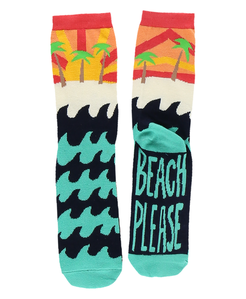 Lazy One Beach Please Crew Sock