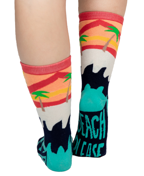 lazy one Beach Please Crew Sock