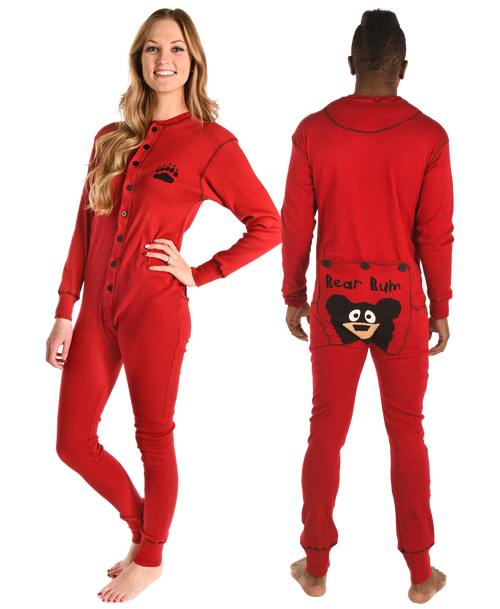 lazy one Bear Bum Adult Onesie Flapjack