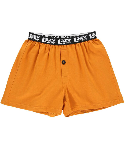 Lazy One Bear Bum Orange Kid Boxer