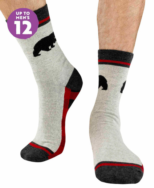lazy one Bear Cheeks Crew Sock