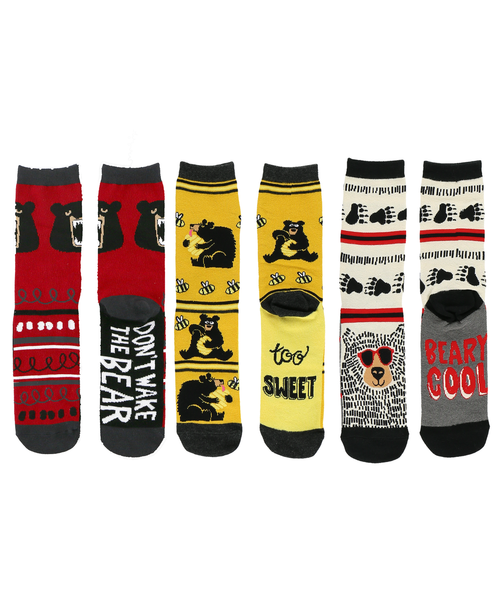 lazy one Bear Emotions Sock 3 Pack