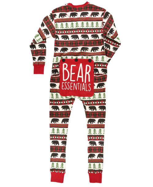 Lazy One Bear Essentials Adult Onesie Flapjack