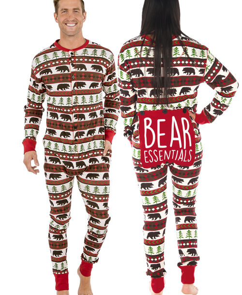 lazy one Bear Essentials Adult Onesie Flapjack