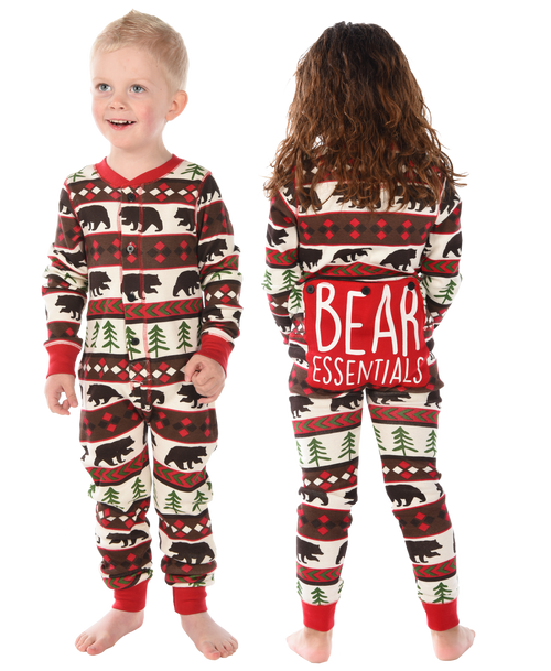 lazy one Bear Essentials Kid Onesie Flapjack
