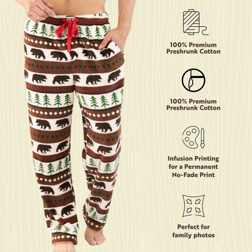 Lazy One Bear Essentials Men's Fleece PJ Pants