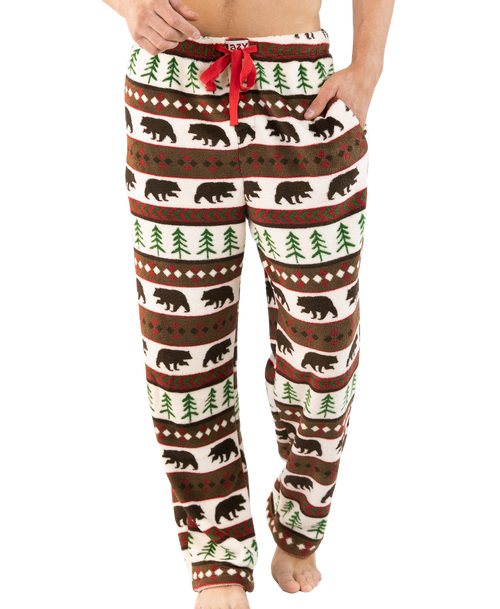 lazy one Bear Essentials Men's Fleece PJ Pants