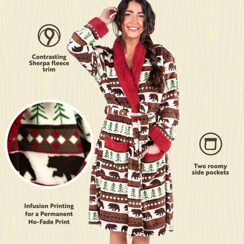 Lazy One Bear Fair Isle Bathrobe