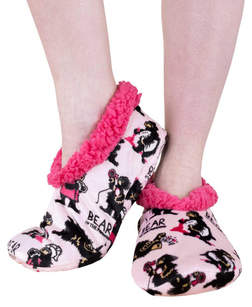 lazy one Bear in the Morning Fuzzy Feet Slipper
