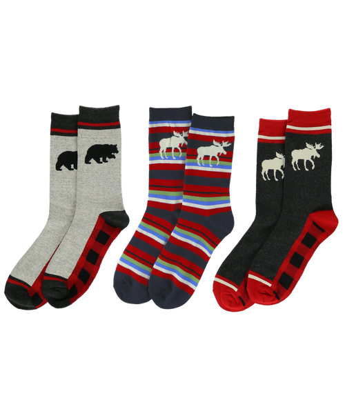 lazy one Bear & Moose Sock 3 Pack