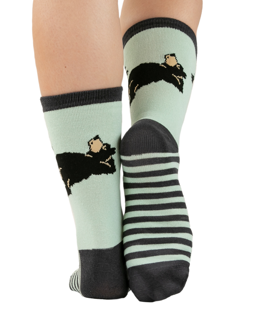 Lazy One Bearly Awake Crew Sock