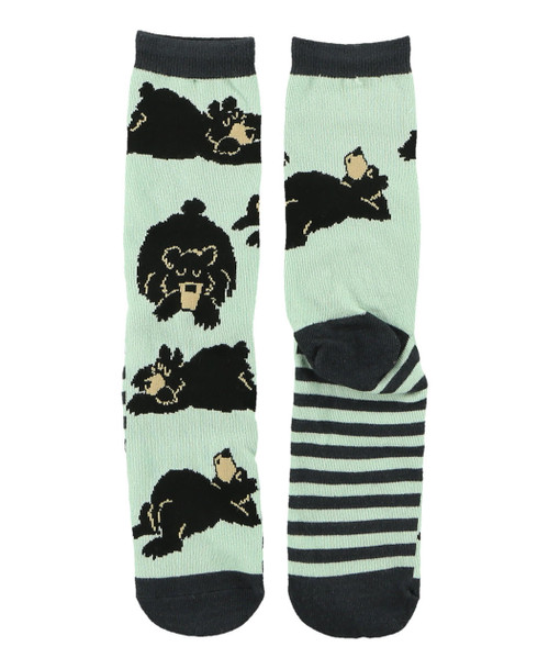 Lazy One Bearly Awake Crew Sock