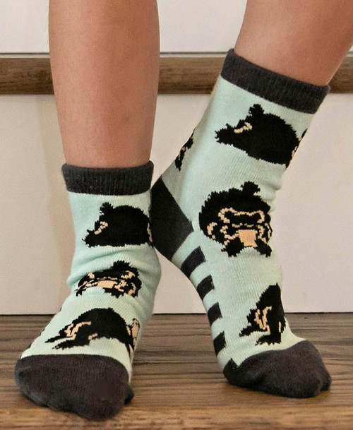 Lazy One Bearly Awake Kid Sock