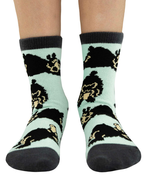 lazy one Bearly Awake Kid Sock
