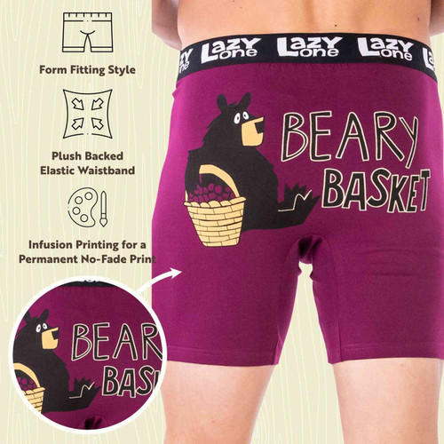 Lazy One Beary Basket Men's Boxer Brief