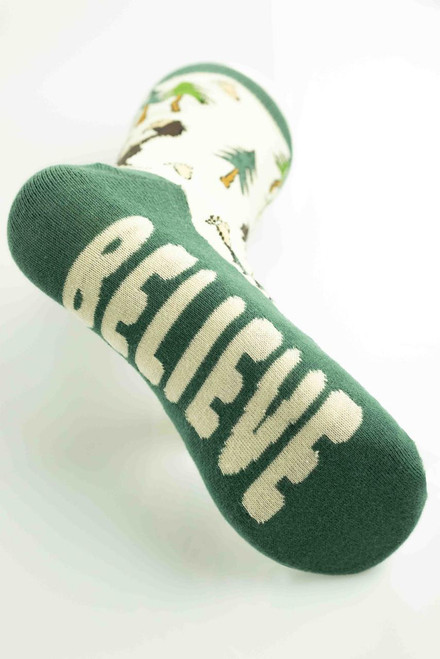 Lazy One Believe Bigfoot Crew Sock