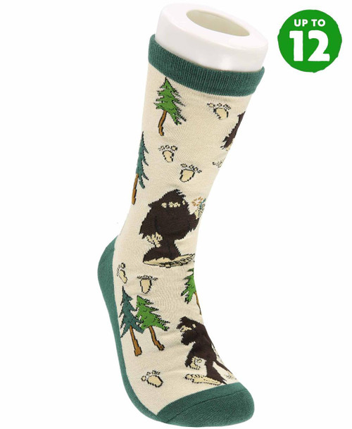lazy one Believe Bigfoot Crew Sock