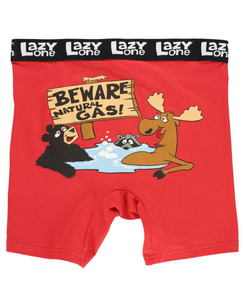 Lazy One Beware Of Natural Gas Men's Boxer Briefs