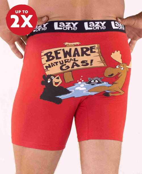 lazy one Beware of Natural Gas Men's Boxer Briefs