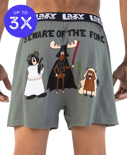 lazy one Beware of the Force Men's Funny Boxer