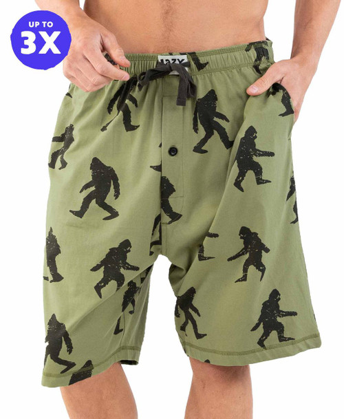 lazy one Bigfoot Men's Pajama Shorts