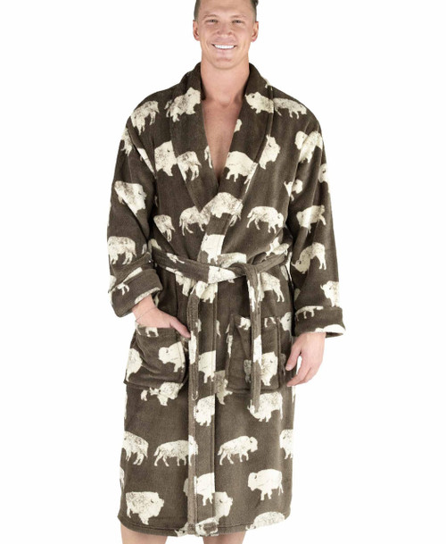 lazy one Bison Men's Bathrobe