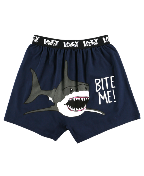 Lazy One Bite Me Men's Shark Boxers