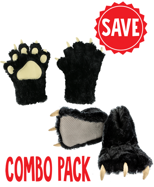 lazy one Black Bear Kid and Adult Combo Pack