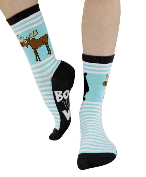 Lazy One Born Wild Crew Sock