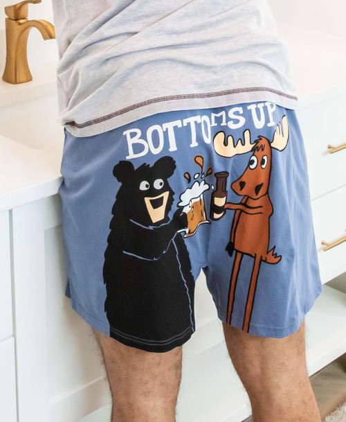 Lazy One Bottoms Up Men's Funny Boxer