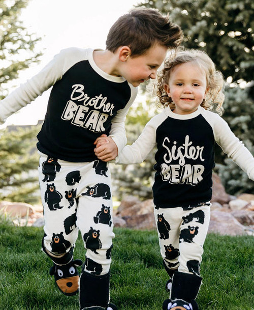 Lazy One Brother Bear Kid's Long Sleeve PJ's