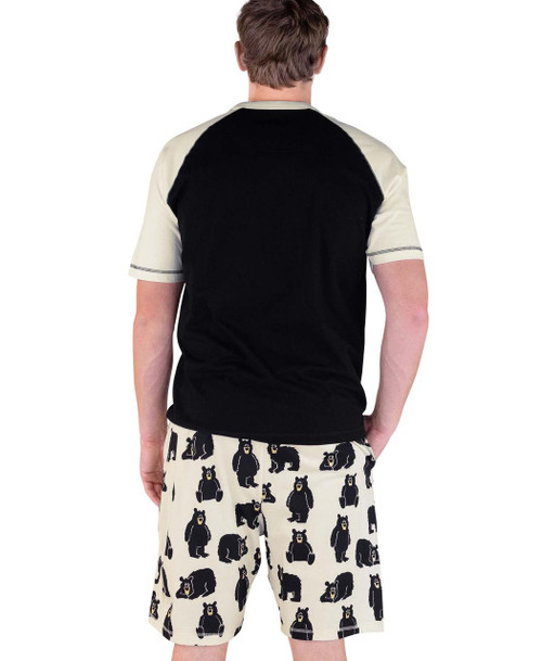 Lazy One Brother Bear Men's Pajama Short Set