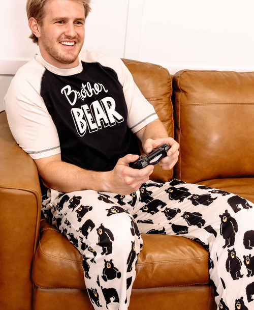 Lazy One Brother Bear Men's PJ Set