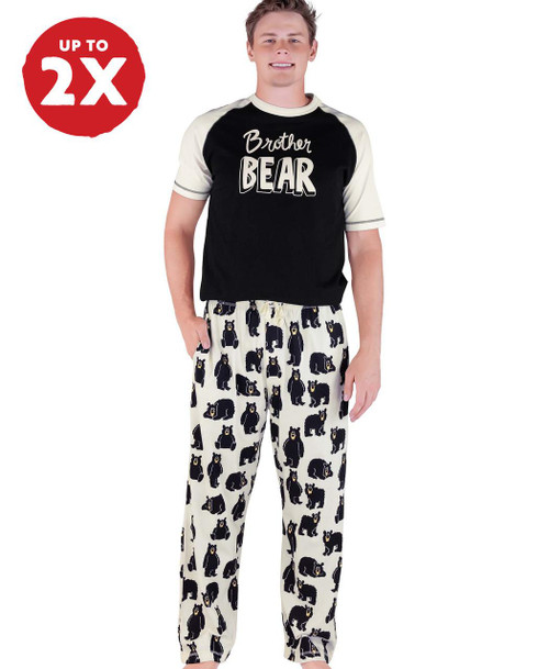 lazy one Brother Bear Men's PJ Set