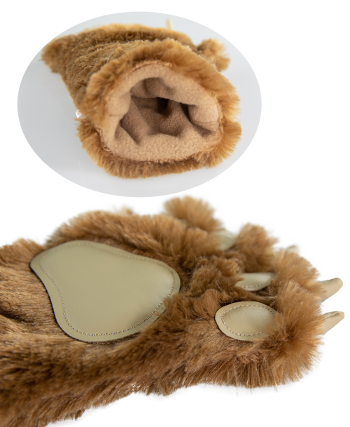 Lazy One Brown Bear Kid And Adult Paw Mitt