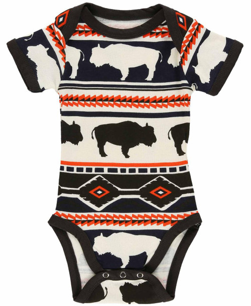 Lazy One Buffalo Fair Isle Infant Creeper Onesie