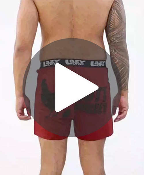 Lazy One Butt Nugget Men's Rooster Funny Boxer