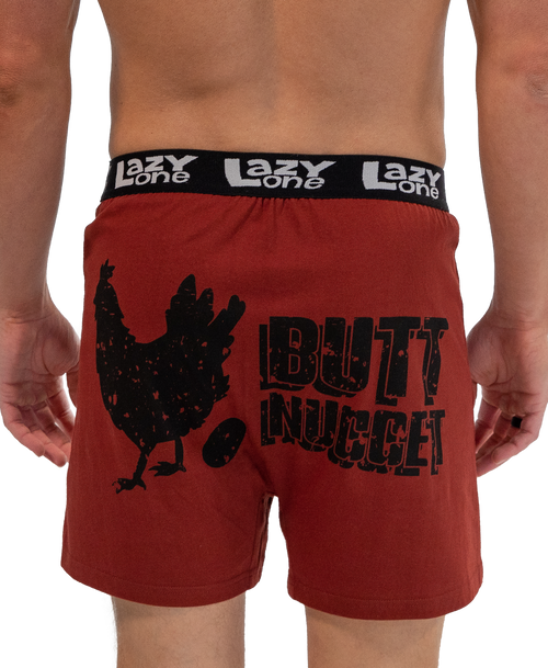 lazy one Butt Nugget Men's Rooster Funny Boxer