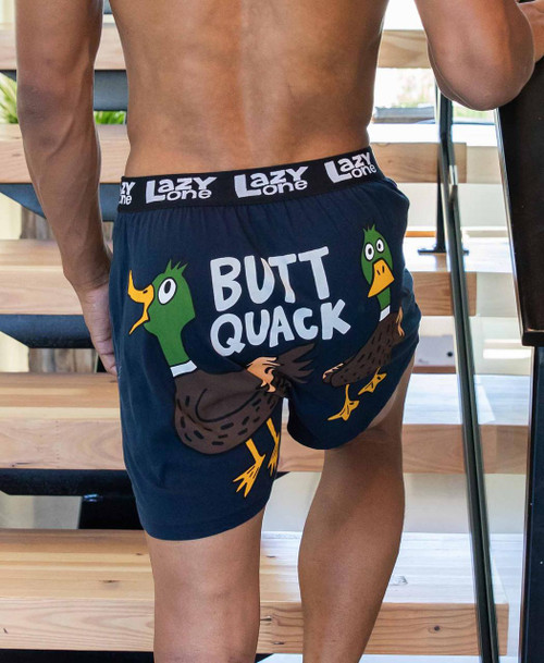 Lazy One Butt Quack Men's Duck Funny Boxer