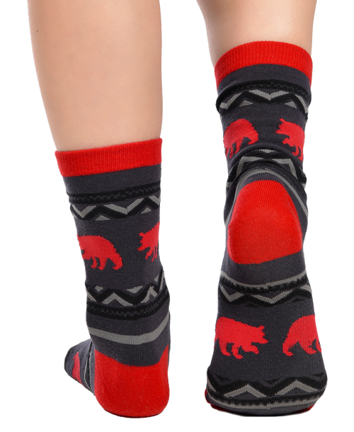 Lazy One Cabin Bear Crew Sock