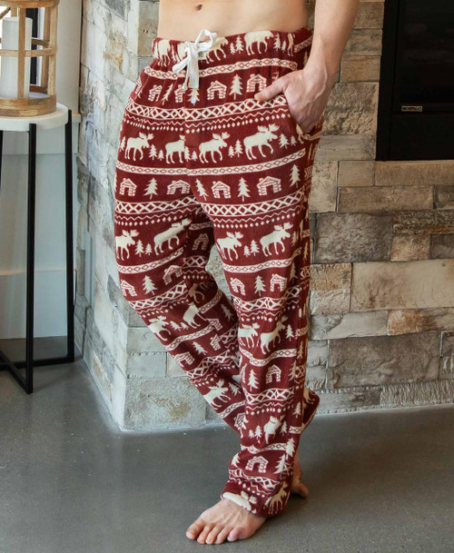 Lazy One Cabin Men's Fleece PJ Pants