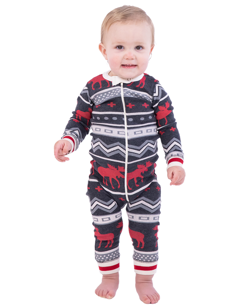 lazy one Cabin Moose Infant Union Suit