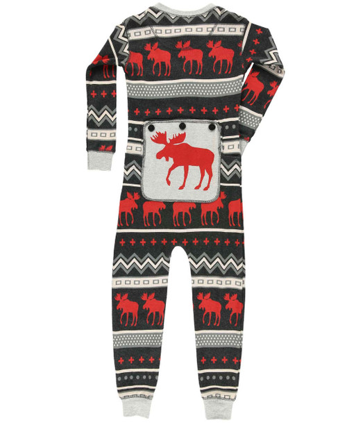 Lazy One Cabin Moose Kid Onesie Flapjack