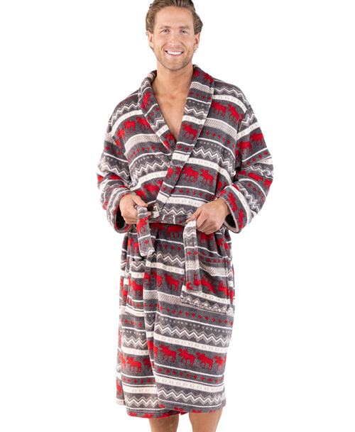 lazy one Cabin Moose Men's Bathrobe