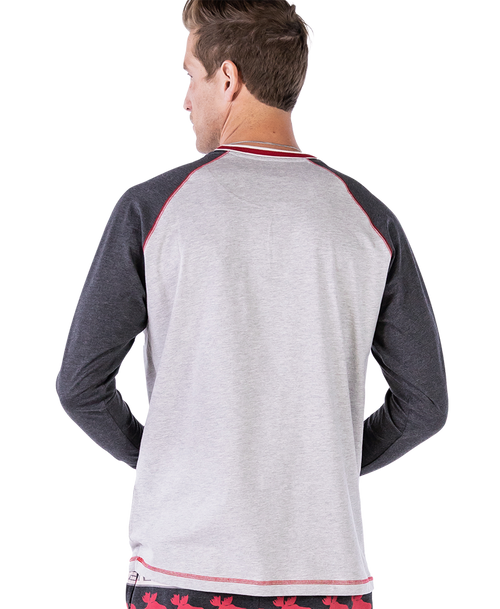 Lazy One Cabin Moose Men's Long Sleeve PJ Tee