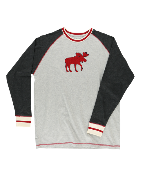 Lazy One Cabin Moose Men's Long Sleeve PJ Tee