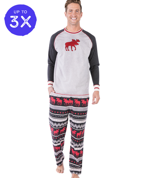 lazy one Cabin Moose Men's PJ Set