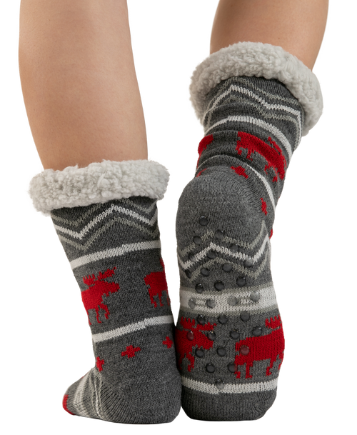 Lazy One Cabin Moose Plush Sock