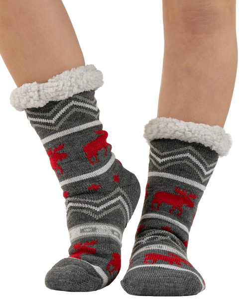 lazy one Cabin Moose Plush Sock