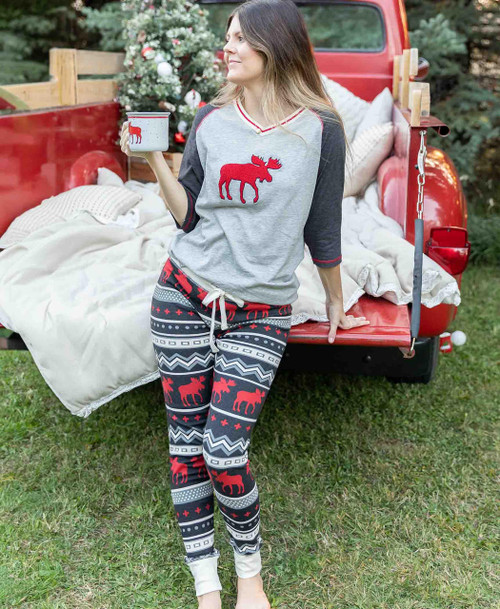 Lazy One Cabin Moose Women's Legging Set